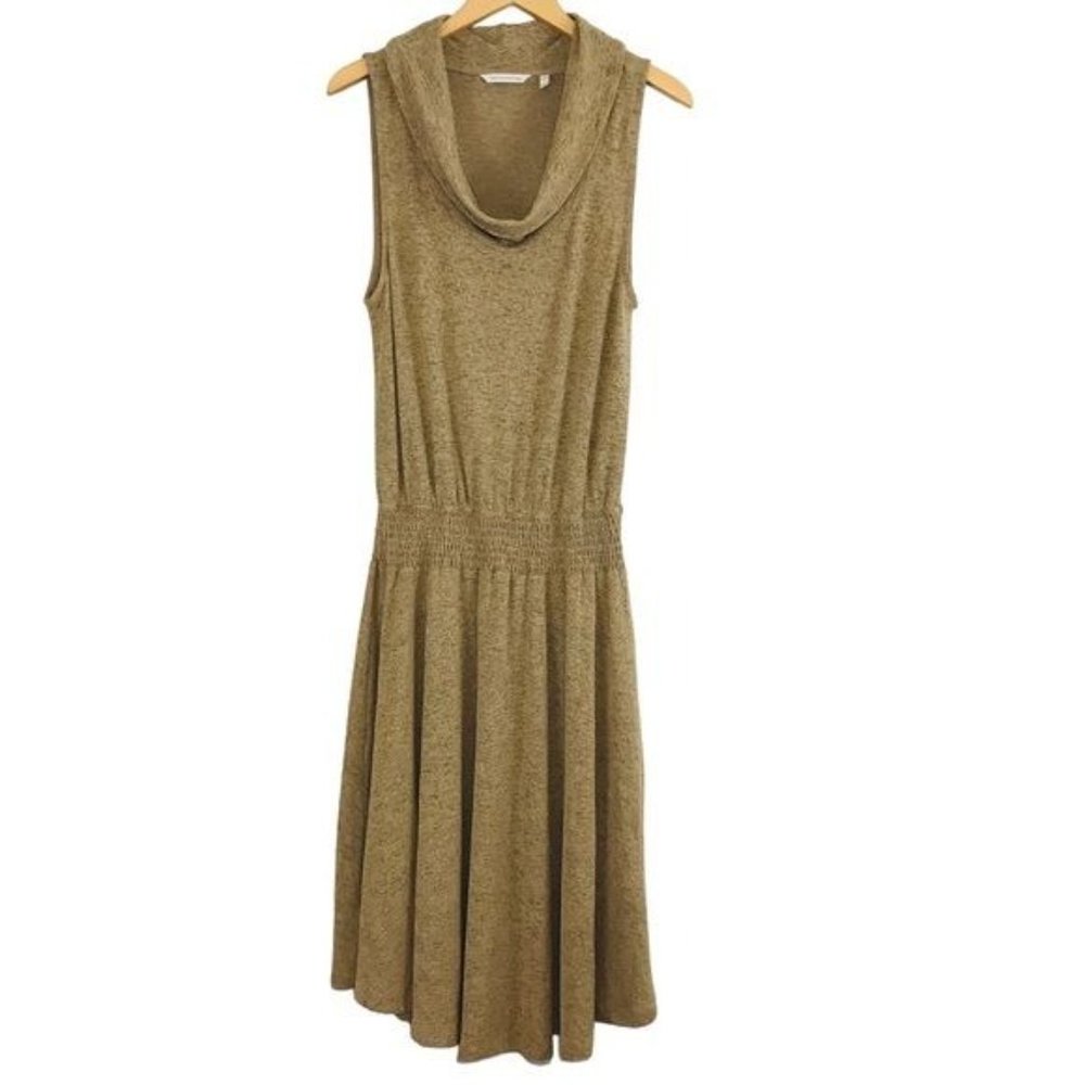 Soft Surroundings Kerry Knit Cowl Neck Midi Dress Oatmeal Size M - Picture 3 of 9